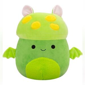 Squishmallows Original 14-Inch Earling Neon Green Mushroom Bat - Plush (Large)